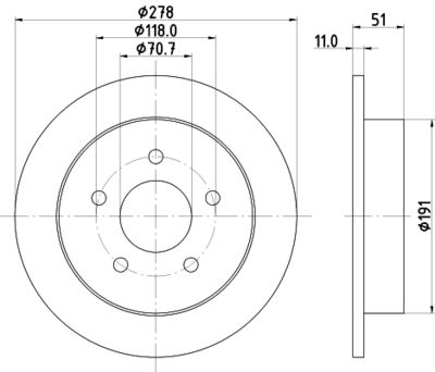 8DD355106961 HELLA Тормозной диск