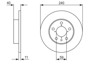 0986478444 BOSCH Тормозной диск