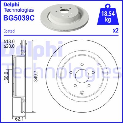BG5039C DELPHI Тормозной диск