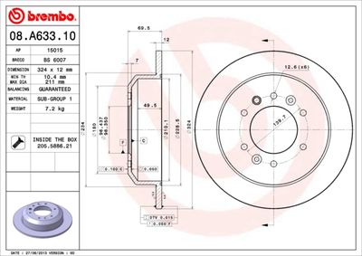 BS6007 BRECO Тормозной диск