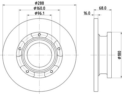 8DD355120181 HELLA PAGID Тормозной диск