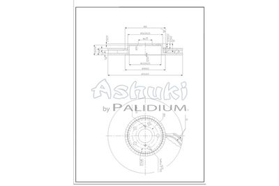 L60002 ASHUKI by Palidium Тормозной диск