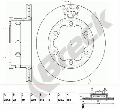 BR385VA100 BRECK Тормозной диск