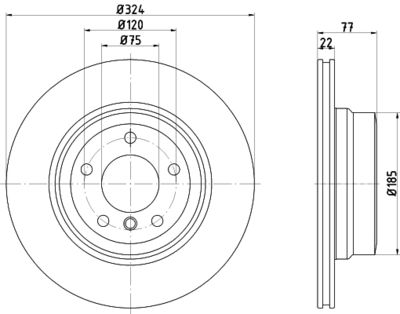 8DD355126521 HELLA PAGID Тормозной диск