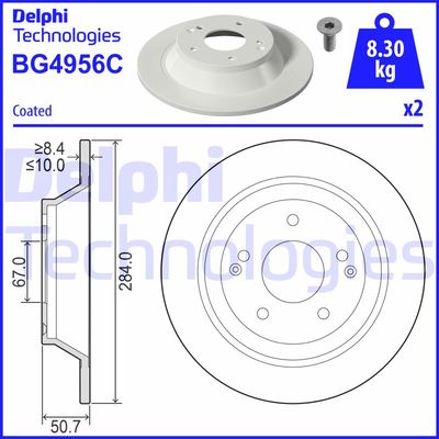 BG4956C DELPHI Тормозной диск
