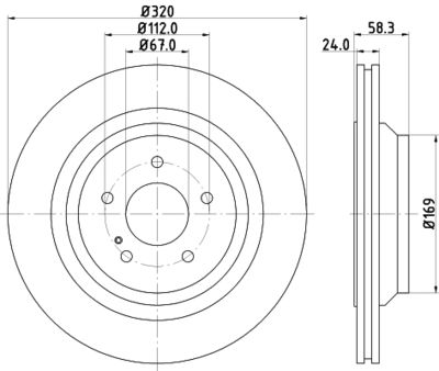 8DD355128751 HELLA Тормозной диск