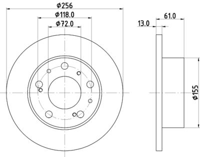 MDC267 MINTEX Тормозной диск