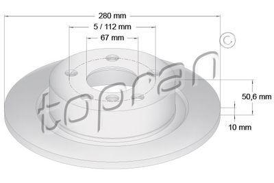 503073 TOPRAN Тормозной диск