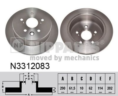 N3312083 NIPPARTS Тормозной диск