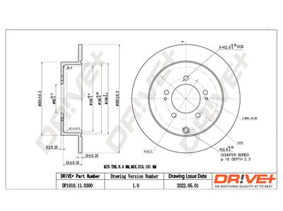 DP1010110300 Dr!ve+ Тормозной диск
