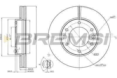 CD8111V BREMSI Тормозной диск