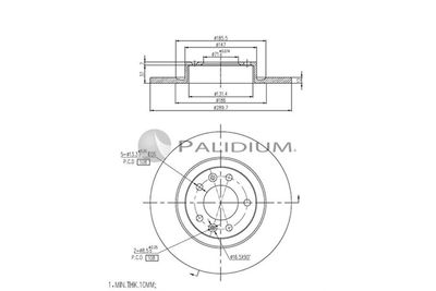 P330098 ASHUKI by Palidium Тормозной диск