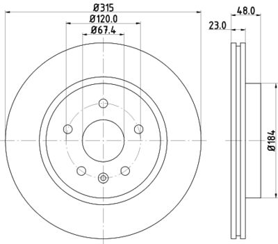 8DD355129101 HELLA PAGID Тормозной диск