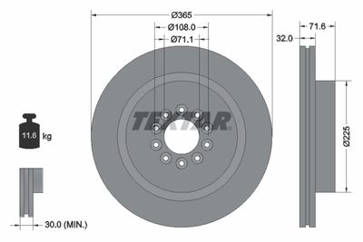 92223103 TEXTAR Тормозной диск