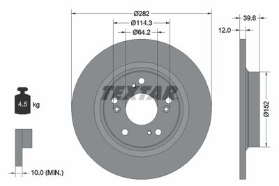 92173403 TEXTAR Тормозной диск