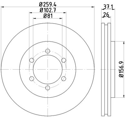 ND2020 NISSHINBO Тормозной диск