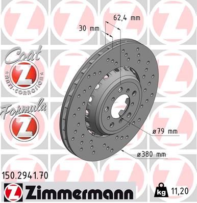 150294170 ZIMMERMANN Тормозной диск