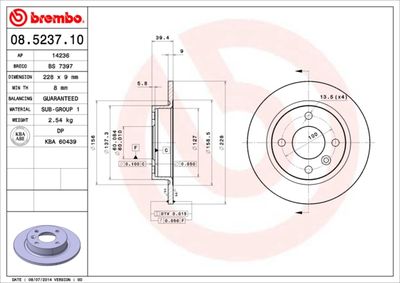 BS7397 BRECO Тормозной диск