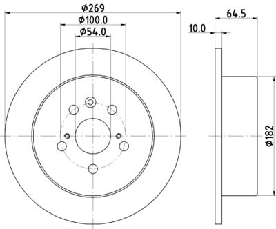 8DD355104061 HELLA PAGID Тормозной диск