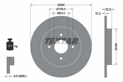 92172403 TEXTAR Тормозной диск