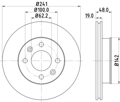 8DD355111431 HELLA PAGID Тормозной диск