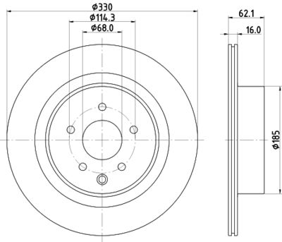 8DD355133291 HELLA Тормозной диск