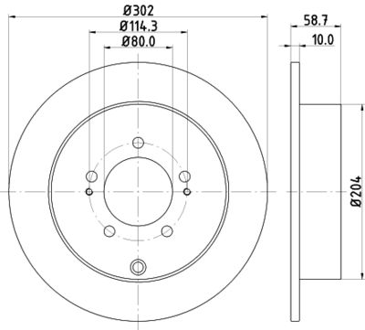 8DD355119061 HELLA PAGID Тормозной диск