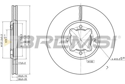 CD6410V BREMSI Тормозной диск