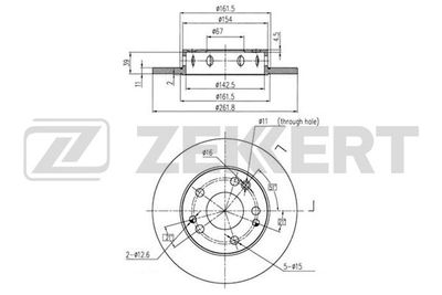 BS5768 ZEKKERT Тормозной диск