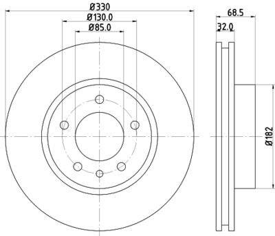 MDC1610L MINTEX Тормозной диск