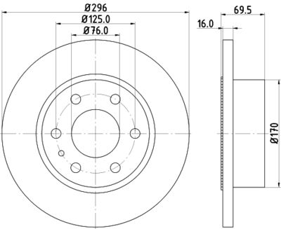 8DD355115521 HELLA PAGID Тормозной диск