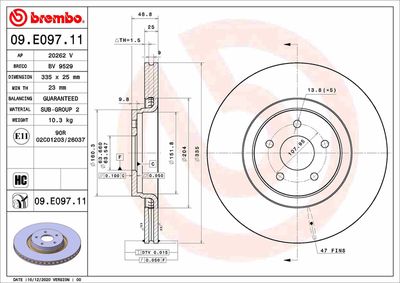 09E09711 BREMBO Тормозной диск