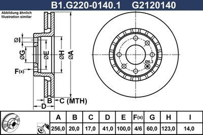 B1G22001401 GALFER Тормозной диск
