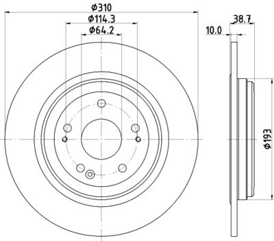 8DD355132231 HELLA PAGID Тормозной диск