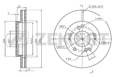 BS5710 ZEKKERT Тормозной диск