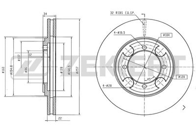 BS5745 ZEKKERT Тормозной диск