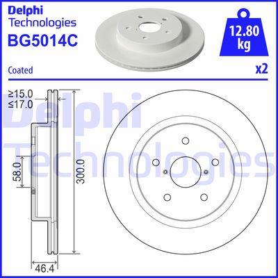 BG5014C DELPHI Тормозной диск