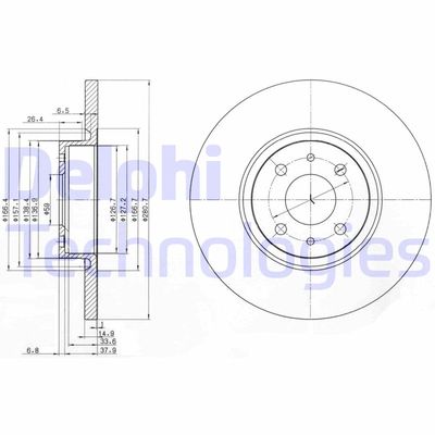 BG3600 DELPHI Тормозной диск