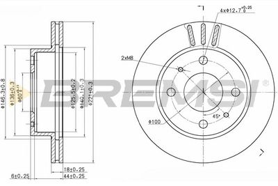 CD7858V BREMSI Тормозной диск