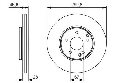 0986479R79 BOSCH Тормозной диск