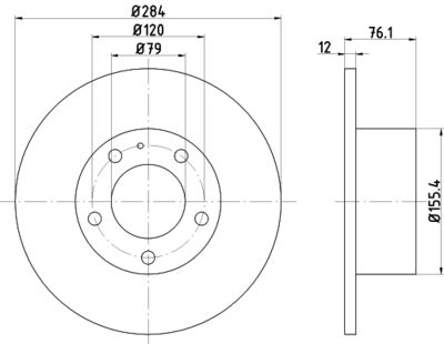 MDC270 MINTEX Тормозной диск