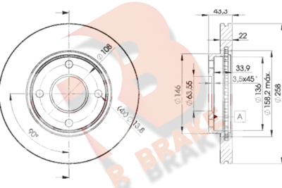 78RBD25344 R BRAKE Тормозной диск