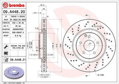 BS8852 BRECO Тормозной диск