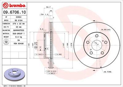 BS8184 BRECO Тормозной диск