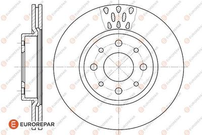 1618884280 EUROREPAR Тормозной диск