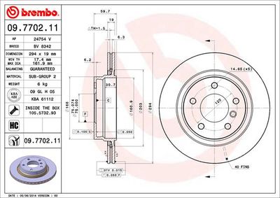 09770211 BREMBO Тормозной диск