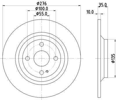 MDC2073 MINTEX Тормозной диск