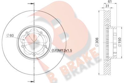 78RBD16548 R BRAKE Тормозной диск