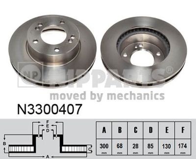 N3300407 NIPPARTS Тормозной диск