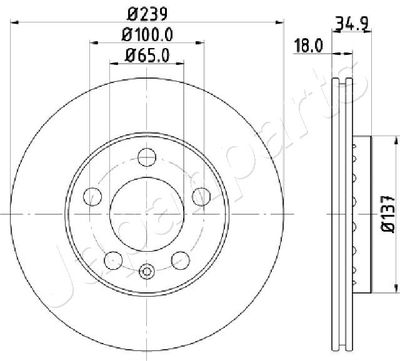 DI0945 JAPANPARTS Тормозной диск